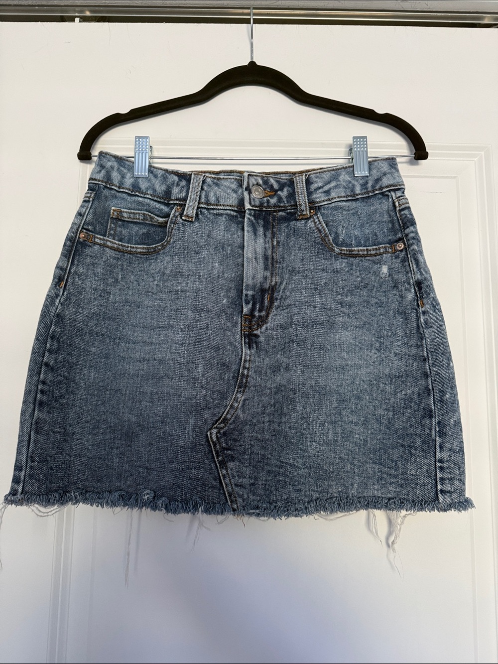wild fable Blue Acid Wash Denim Mini Skirt